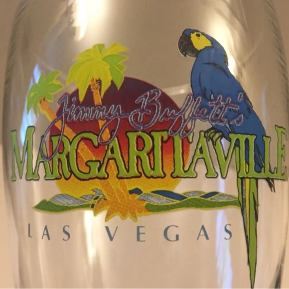 Jimmy Buffet's Margaritaville Las Begas Pilsner Beer Drink Glass 20 oz 8.5" tall - Picture 2 of 3